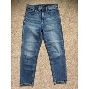 Banana Republic High Rise Straight Jeans Denim Faded Blue Medium Wash Womens 27